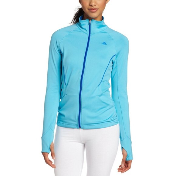 adidas Jackets & Blazers - Adidas Women’s Blue Climalite Jacket Zip S